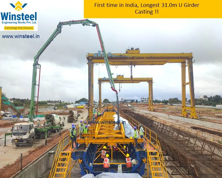 Country's First 31-meter U-girder Successfully Cast for Bangalore Sub-Urban Railway Project 2 Countrys First 31 meter U girder Successfully Casted for Banaglore Sub Urban Railway Project 01 1