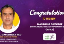 Bangalore Metro Gets A Full-Time MD MoHUA Appoints Maheshwar Rao as Bangalore Metro’s Full-time MD