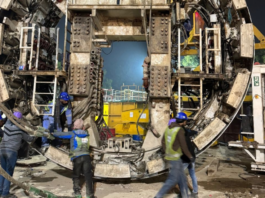 TBM Shivaji of Agra Metro Lowered at RBS Ramp