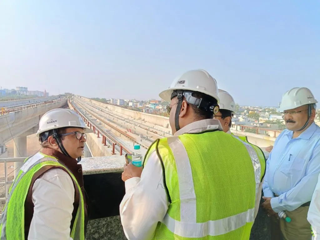 New MD Conducts Inspection on the Priority Stretch of the Bhopal Metro 3 Bhopal metro Insoection 03