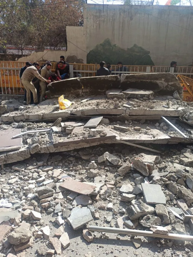 Boundary Walls of Delhi Metro’s Gokulpuri Station on the Pink Line Collapses 3 DMRC wall Failure