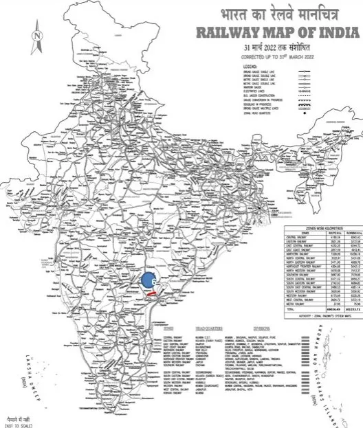 Cabinet Approves Railways Projects Worth Rs 12,343 Crore for Multi-tracking 3 Indian railways map