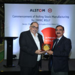 Mr.Olivier Loison, MD Alstom India & Vikas Kumar, MD DMRC at Alstom Sricity.