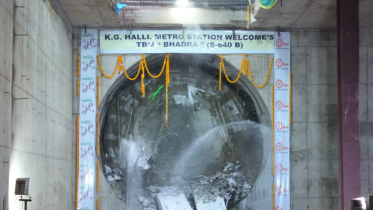 TBM Bhadra of the Bangalore Metro Achieves Breakthrough at K.G Halli 