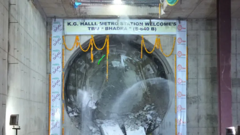 TBM Bhadra of the Bangalore Metro Achieves Breakthrough at K.G Halli 