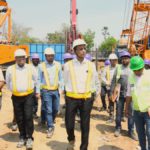 Shri Daljeet Singh, Advisor (Special Works), DMRC, inspecting construction sites of Patna Metro Rail Project
