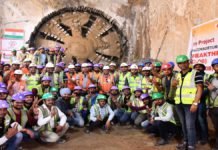 Kanpur Metro: TBM Azad Achieves Breakthrough at Nayaganj for Package KNPCC-06 EVM Azad. Picture credit: Atul Singh Yadav