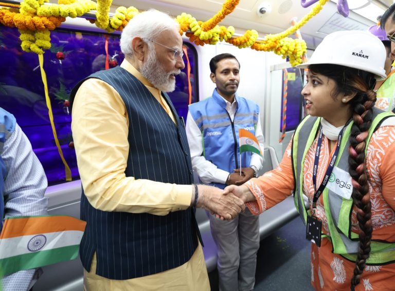 PM Modi Takes Ride in India’s First Underwater Metro in Kolkata with Students 