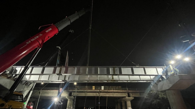 MPMRCL Launches Girder above Railways Tracks for the Indore Metro