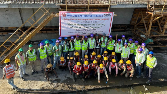 Patel Infra Casts Last Segment for Surat Metro’s Package CS1