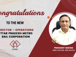 Shri Prashant Mishra, Operational Director (UPMRC)