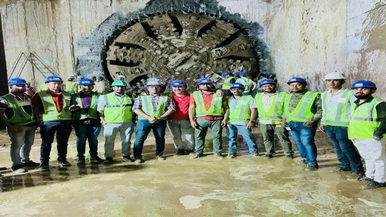Surat Metro Phase I: TBM Narmada Achieves Breakthrough At Central Warehouse Station