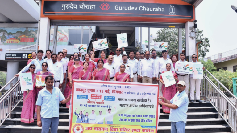 Kanpur Metro’s Voter Awareness Journey Educates and Inspires Commuters 