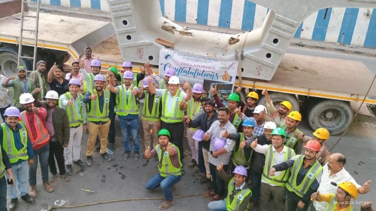 Bangalore Metro Phase 2: Final Precast Segment Launched on Pink Line