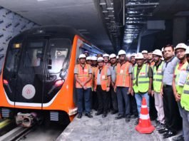 Kanpur Metro's trial run on underground section
