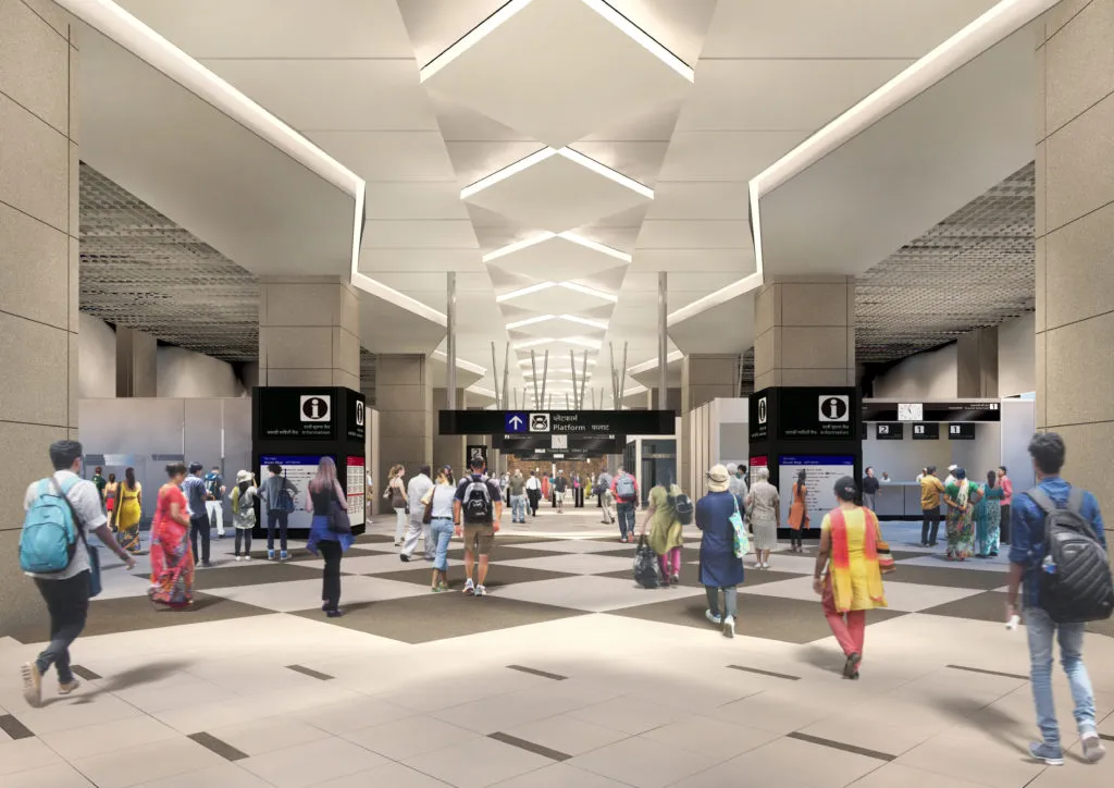 Bullet Train Project Advances with the Completion of Rail Level Slab at 5 Stations 4 Internal View of Station 2