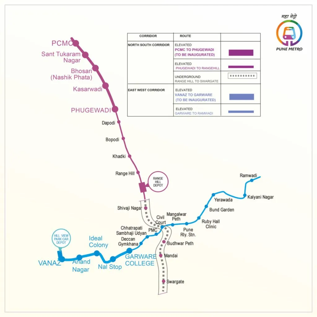 Structcon Bags Proof Checking Consultant Contract for Pune Metro’s PCMC-Nigdi Extension 2 map of pune metro