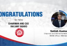 Shri Satish Kumar Becomes Chairman & CEO of the Railway Board Satish Kumar- Chairman & CEO of Railway Board