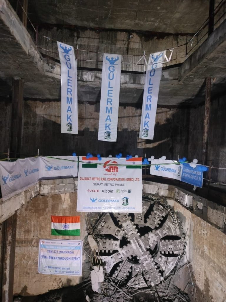 Surat Metro- TBM Narmada Completes Its Third Drive 2 Antima