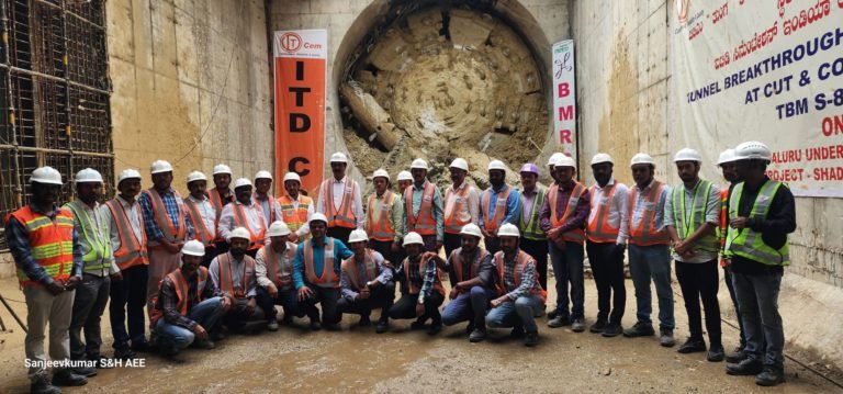 Bangalore Metro’s TBM Tunga Completes Its Final Drive For Pink Line