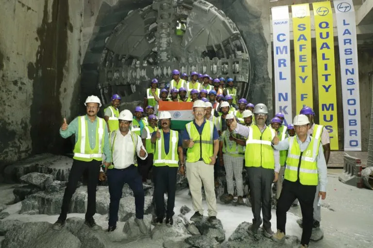 Chennai Metro’s TBM Kaveri Achieves Breakthrough at Adyar Junction Station Chennai Metro’s TBM Kaveri Achieves Breakthrough at Adyar Junction Station