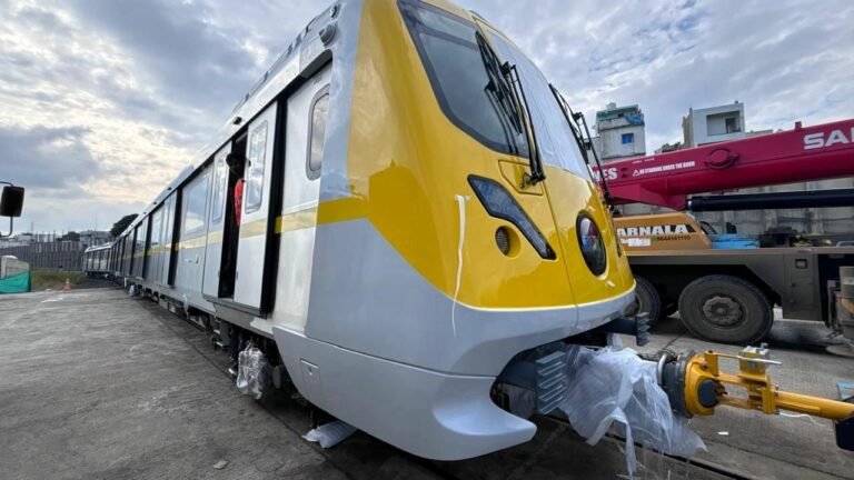 Indore metro welcomes 9th train set  and operating night trials 
