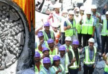 TBM DZ1041 Records Breakthrough At Sterling Road Station Of Chennai Metro Line 3 Chennai Metro TBM Breakthrough on Line 3
