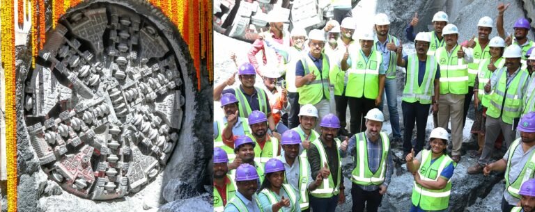TBM DZ1041 Records Breakthrough At Sterling Road Station Of Chennai Metro Line 3 