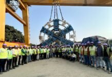 KPIL – Gulermak JV Lowers Their 1st TBM At Rawatpur For Kanpur Metro Line 2 Kanpur metro