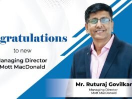 Ruturaj Govilkar appointed as MD of south asia bussiness of Mott Macdonald