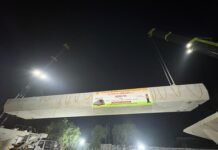 First U-Girder Launched for Kanpur Metro Line 2 Kanpur Metro metro Line 2