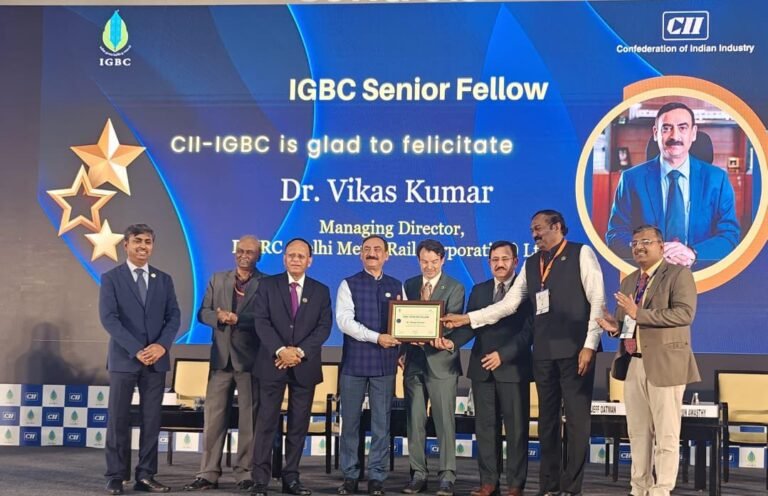 DMRC’S MD Honoured With IGBC Senior Fellow Title At TGNC 22nd Congress 
