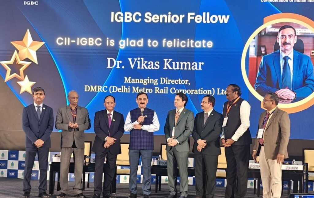 DMRC’S MD Honoured With IGBC Senior Fellow Title At TGNC 22nd Congress 1 IGBC