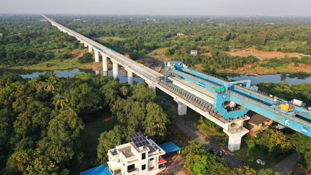 Bullet Train Project Advances With Completion of Kharera River Bridge in Navsari 1 Press