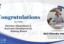 Shri Hitendra Malhotra Appointed Member (Operations & Business Development), Railway Board Shri Hitendra Malhotra Member (Operations & Business Development) on the Railway Board