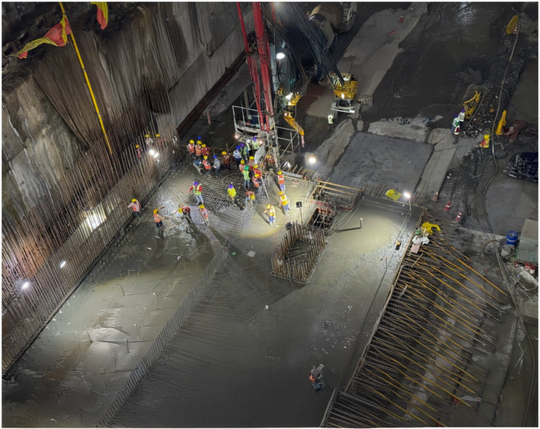 First Base Slab Casting Completed at Mumbai Underground Bullet Train Station