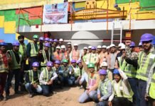Agra Metro Advances with Placement Of First Pier Cap In ISBT-Sikandra Section of Line 1