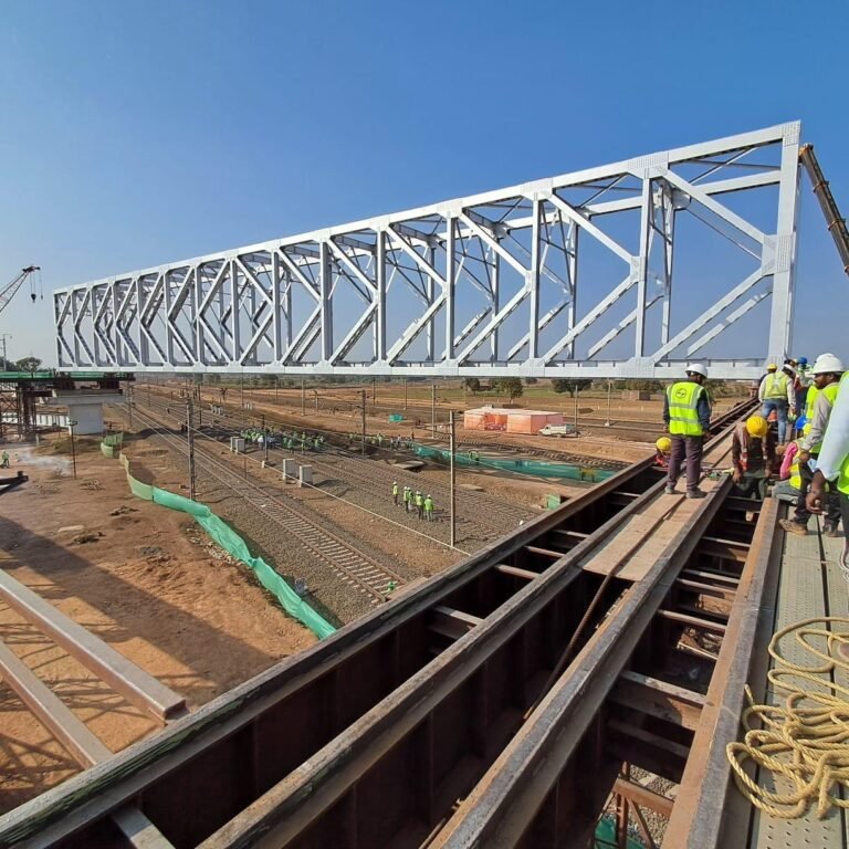 IRCON Installs Open Web Girder for Katni Grade Separator Project