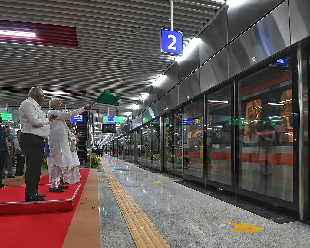 An Overview of Ahmedabad Metro's Development and Expansion 5 The Prime Minister Shri Narendra Modi inaugurating the Ahmedabad Metro in Ahmedabad Gujarat on September 30 2022