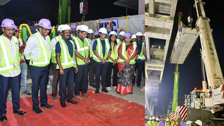 Final U-Girder Launched for Chennai Metro Line-4 in Package ECV-02