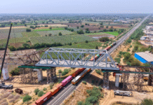 7th OWG Bridge Launched for Mumbai–Ahmedabad Bullet Train Project 7th OWG Bridge for Mumbai Ahmedabad Bullet Train Project