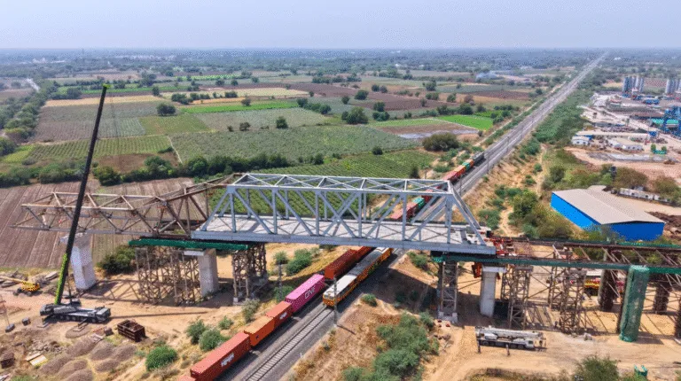 7th OWG Bridge Launched for Mumbai–Ahmedabad Bullet Train Project