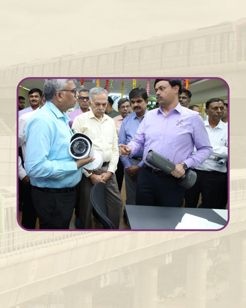 BMRCL Deploys advanced CCTV surveillance system at 6 Stations of Purple Line 1 GqakwQZWkAArd4H