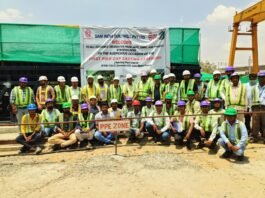 first pier cap for Jaipur Metro Phases 1C and 1D
