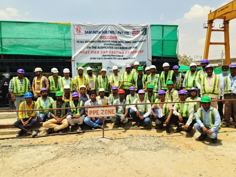Jaipur Metro: Sam India Casts First Pier Cap for Phases 1C and 1D