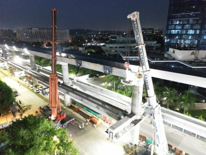 33.33m U-Girder Erected by CMRL in Chennai Metro Phase 2