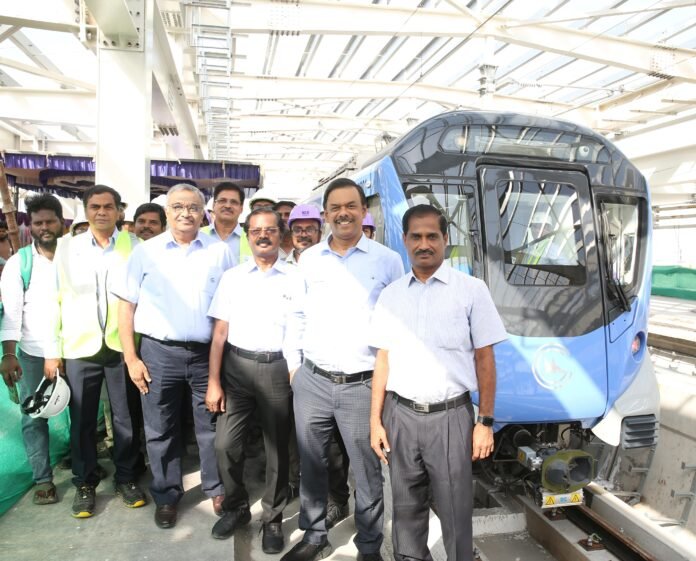 Trial Run on Porur Junction -Poonamalle Bypass section of Chennai Metro Line 4