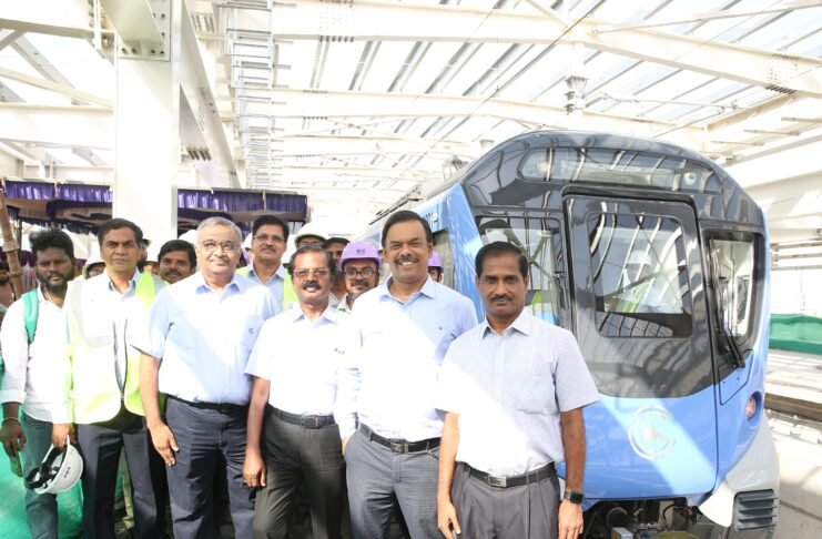 Trial Run on Porur Junction -Poonamalle Bypass section of Chennai Metro Line 4