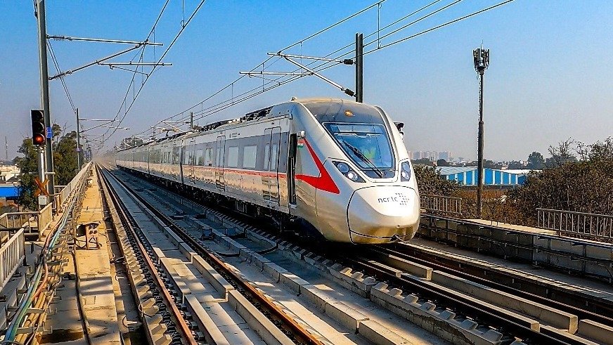 Bridging Two Economic Hubs: India’s First Regional Rapid Transit System – Delhi-Meerut RRTS 1 Namo Bharat Train closeup 1