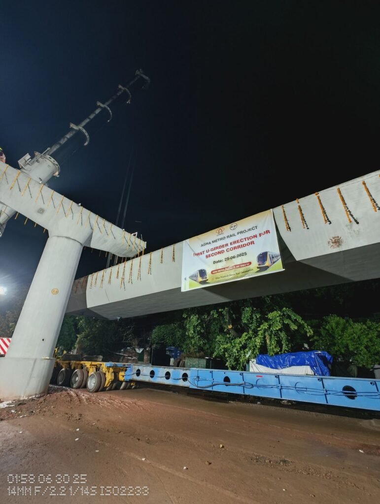 L&T Installs 1st U-Girder for Agra Metro’s Corridor 2 1 1751342496683